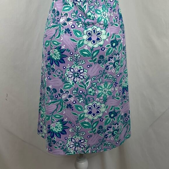 Talbots Bold Floral Beach Vacation Cruise Dress With Cut Out Dress NWOT Size S - Picture 8 of 14